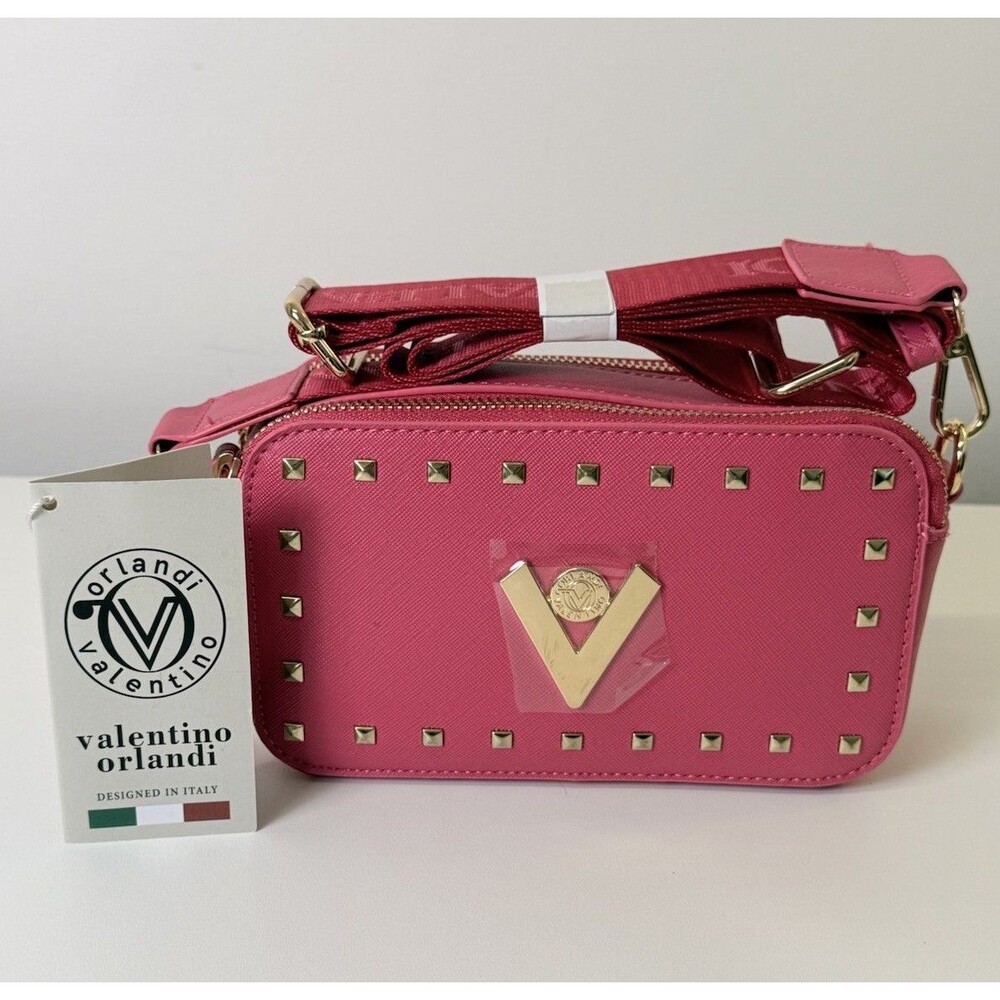 Valentino Orlandi Small Camera Crossbody Bag Hot Pink NWT
